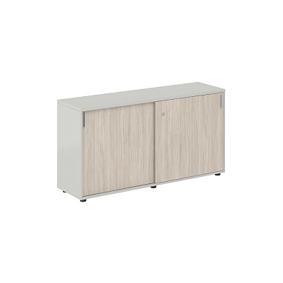 Шкаф купе Norden Сигма 1438х400х750 низкий SG.702.SH.OL Серый Бархат/Дуб светлый