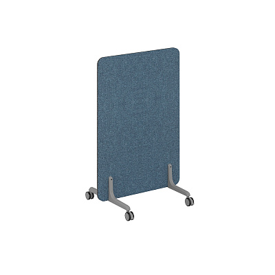 Перегородка NORDEN Мэджик на металлических опорах, на роликах 700x26x1125 BAGAMA DENIM / Серый MP.700.1125.DN.GR
