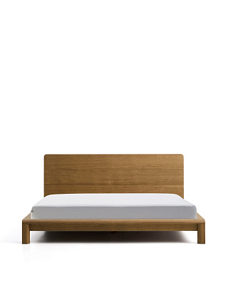 Кровать La Forma Arelida из дуба со светло-коричневой отделкой для матраса 180 x 200 см 491455