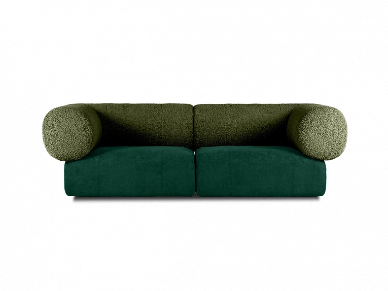 Диван OgogoHome Trevi 256х112 (букле) зеленый 896674