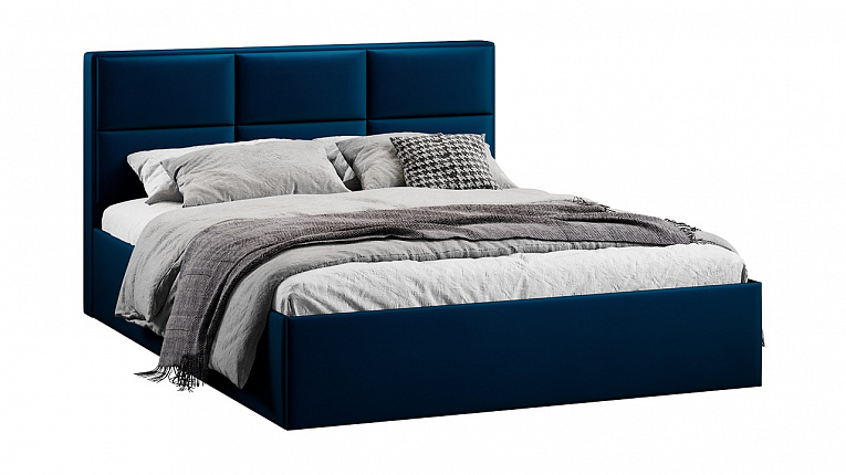Кровать 160х200 c подъемным механизмом Стелла велюр Confetti Blue Трия