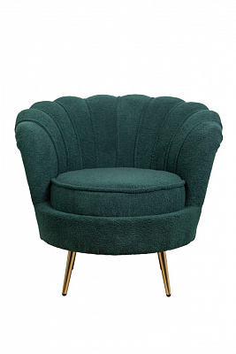 Низкое кресло Pearl Green Boucle Зеленый