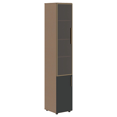 Шкаф-колонка комбинированная левый Skyland ВЕЛИОН (VELION) VHCS 40.2 (L) 400х430х2253 Кобра / Яшма черный