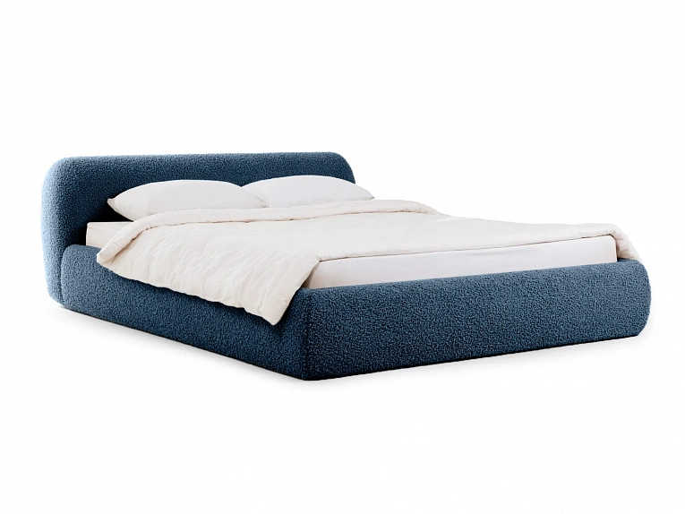 Кровать OgogoHome Sintra 160х200 (букле) синий 888149
