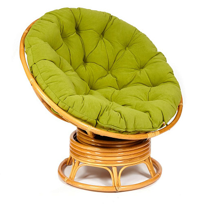 Кресло-качалка PAPASAN / ПАПАСАН 23/01 W с подушкой мед флок олива
