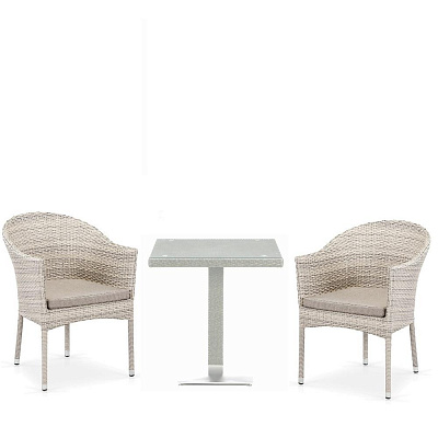 Комплект мебели из ротанга Afina Garden T605SWT/Y350C-W85 Latte 2Pcs Бежевый