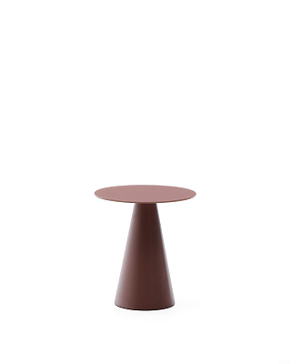 Журнальный столик La Forma Wilshire из стекла и стали терракотовый d 50cm 253559