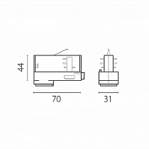 Адаптер для светильника Lightstar Quattro к треку 5030xx-R/5040xx-(F)/(R) 594007-403 черный